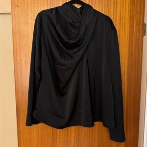 H&M Black Button Collar Blouse